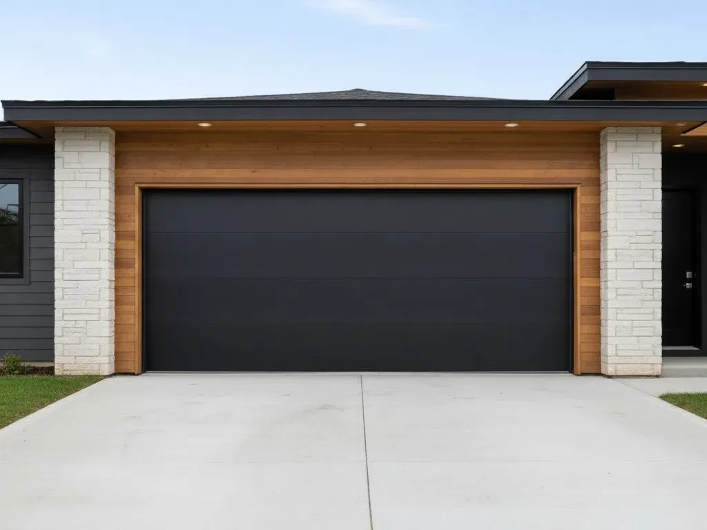 Two-car residential garage exterior