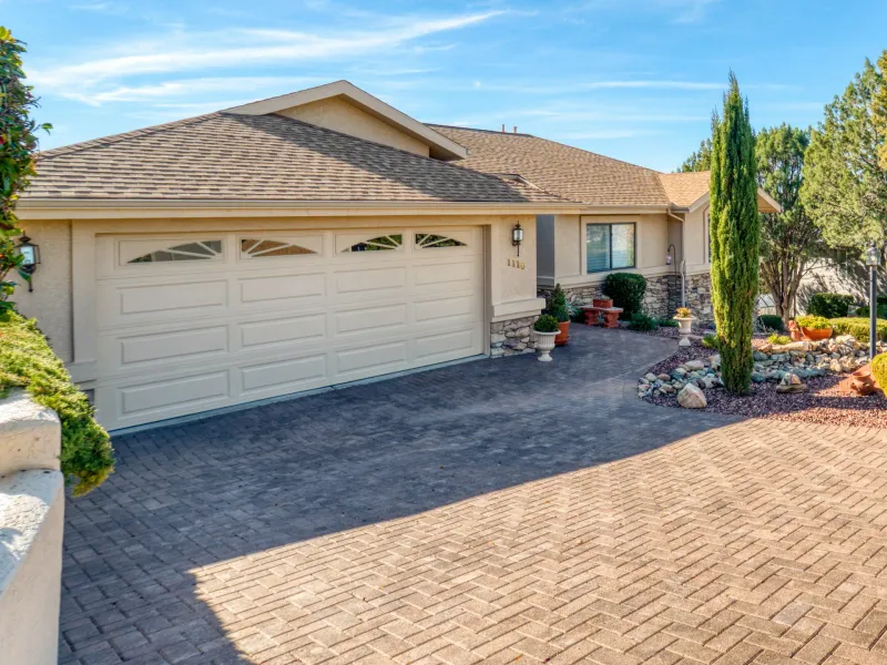 Residential garage door exterior