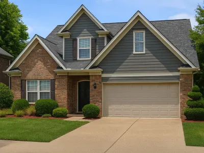Traditional raised panel garage door