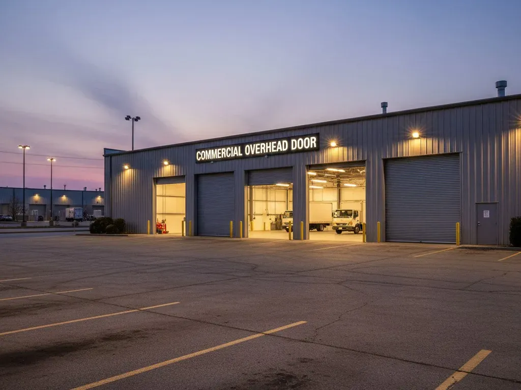 Residential garage door exterior