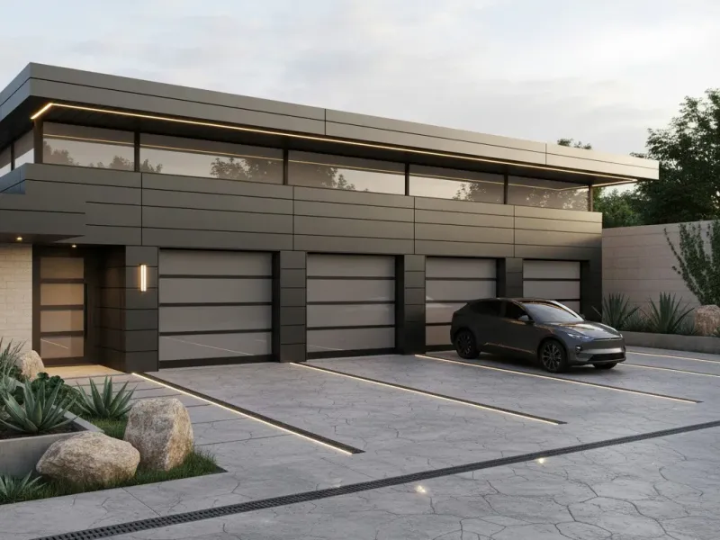 Modern garage with smart opener system