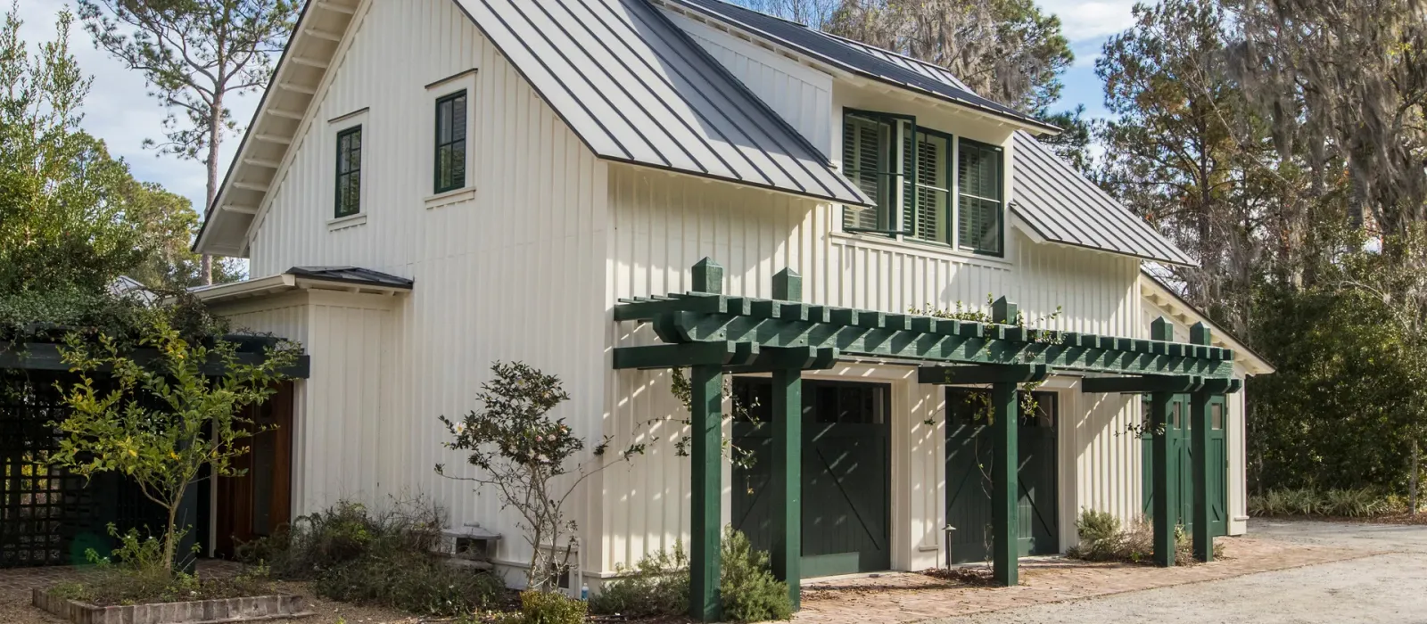 Home exterior with a residential garage door