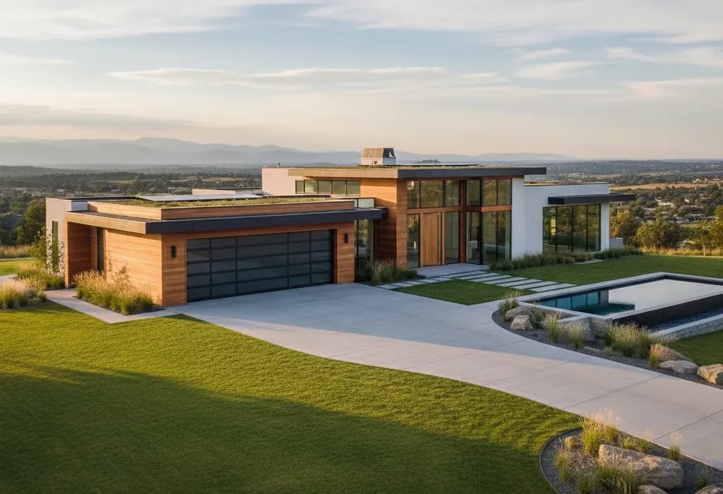 Home exterior with a residential garage door