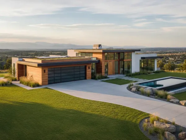 Custom architectural garage door design